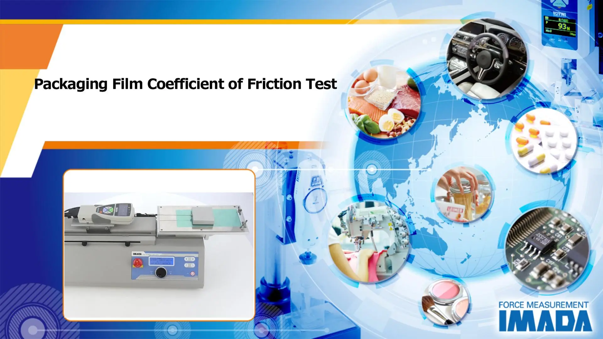 Packaging film coefficient of friction test (Complies with the corresponding part of JIS K7125: 1999)